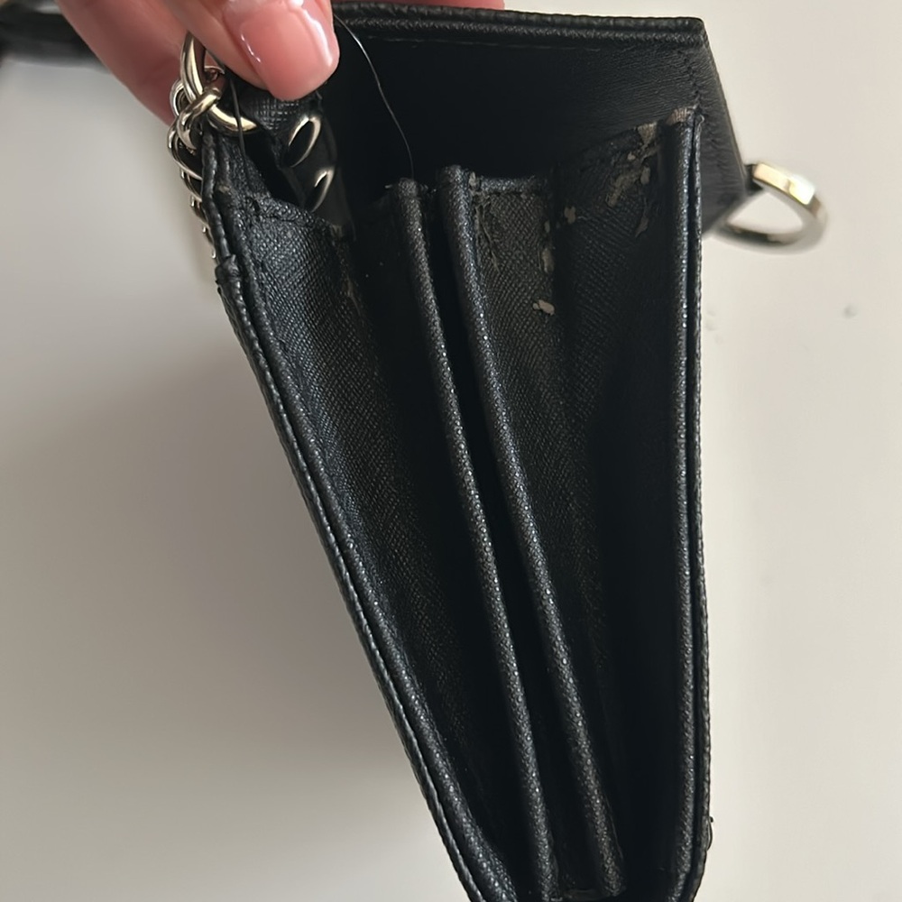 Nine West Pretty Little Things Black Faux Leather shoulder Cross Body bag Purse - Picture 14 of 15